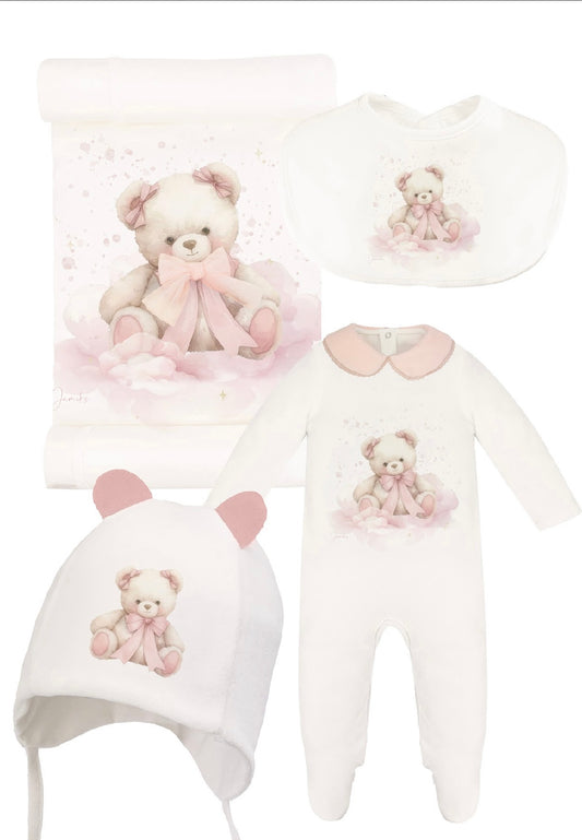 Jamiks baby girls ‘Soeli’ babygrow 4 piece set