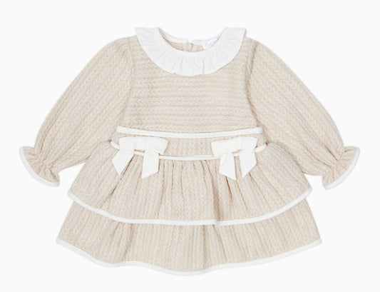 Deolinda beige bow dress