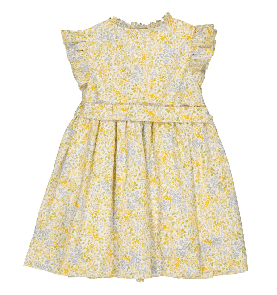 Kidiwi yellow floral ‘Lolyne’ smocked dress