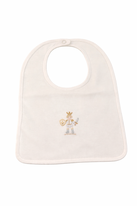 Adriana Mae royal dreams embroidered bib