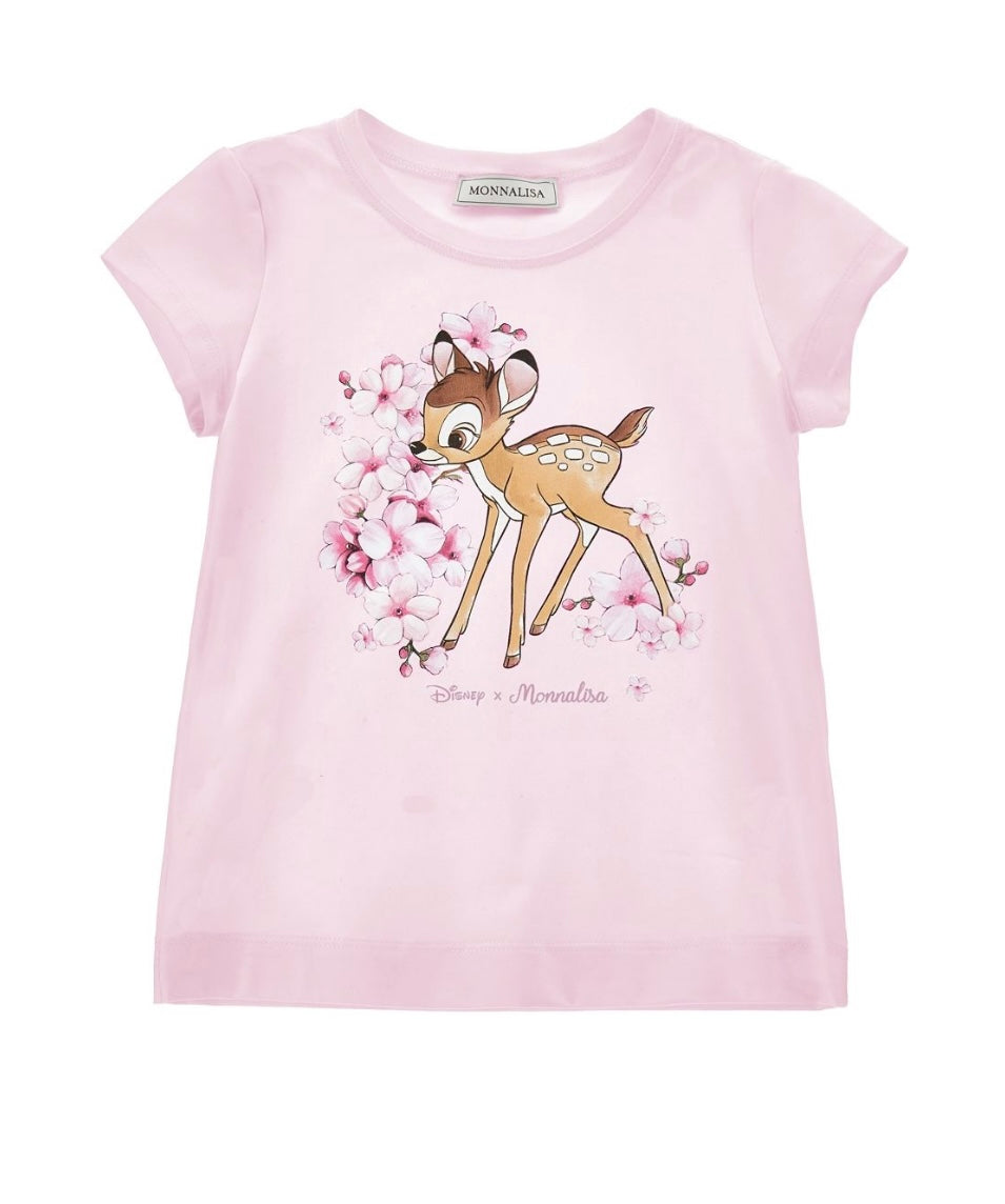 PRE ORDER -Monnalisa pink Bambi T-shirt & tulle skirt set