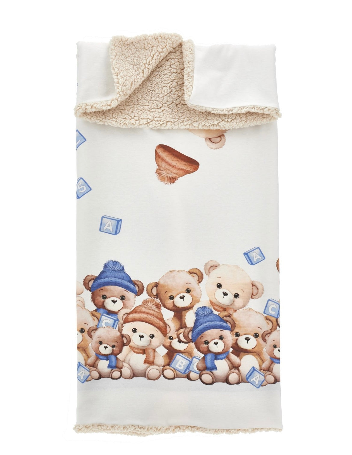 monnalisa teddy blanket - blue