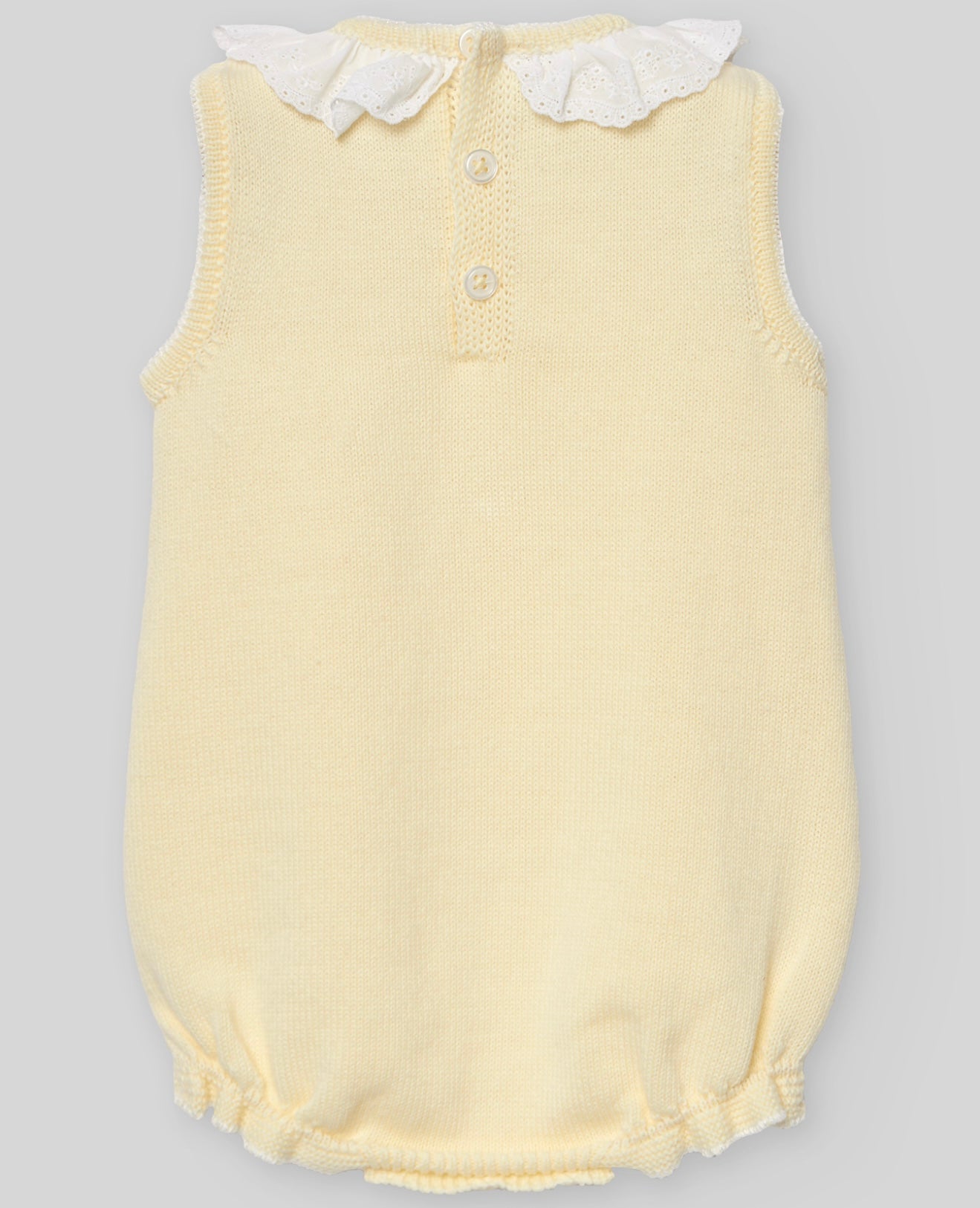 PRE ORDER - Paz yellow knit frilled romper