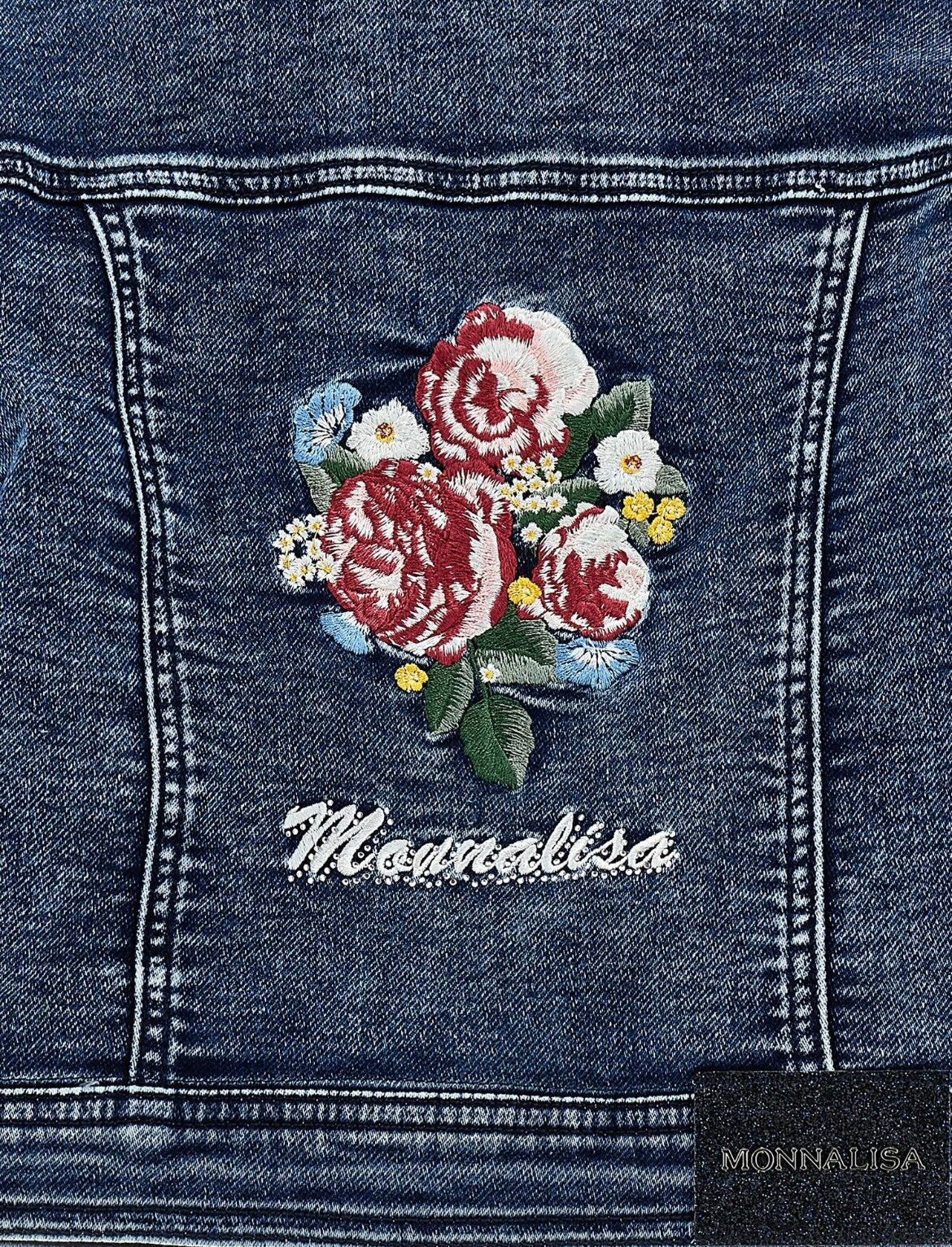 monnalisa rose denim jacket