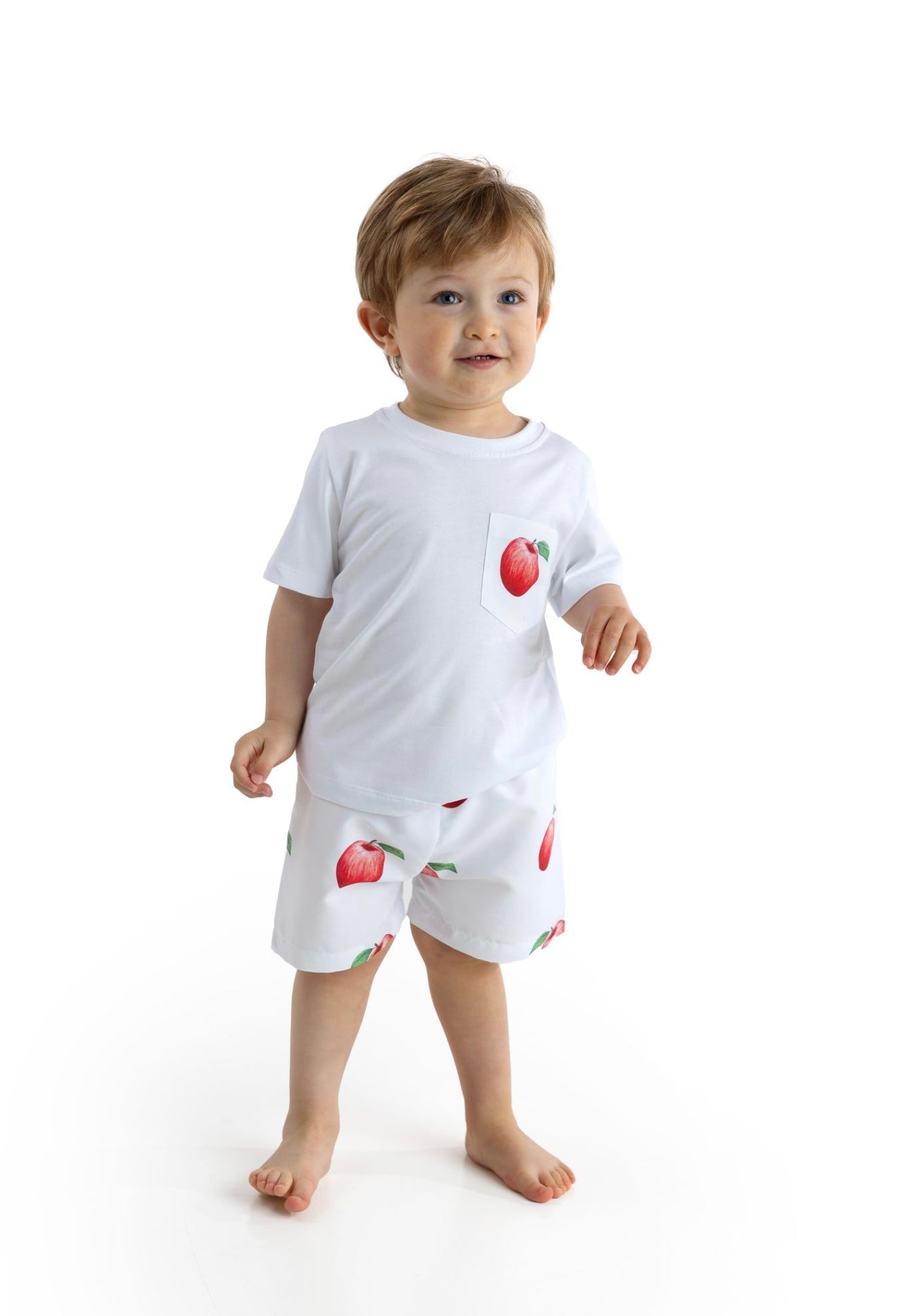 Meia pata apples boys T-shirt & swimming short set