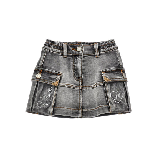 Monnalisa lady & the tramp grey denim skirt