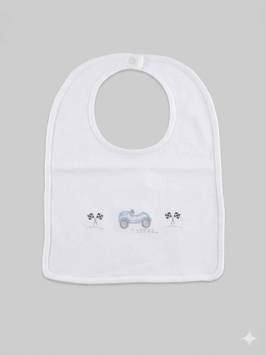 Adriana Mae circuit embroidered bib