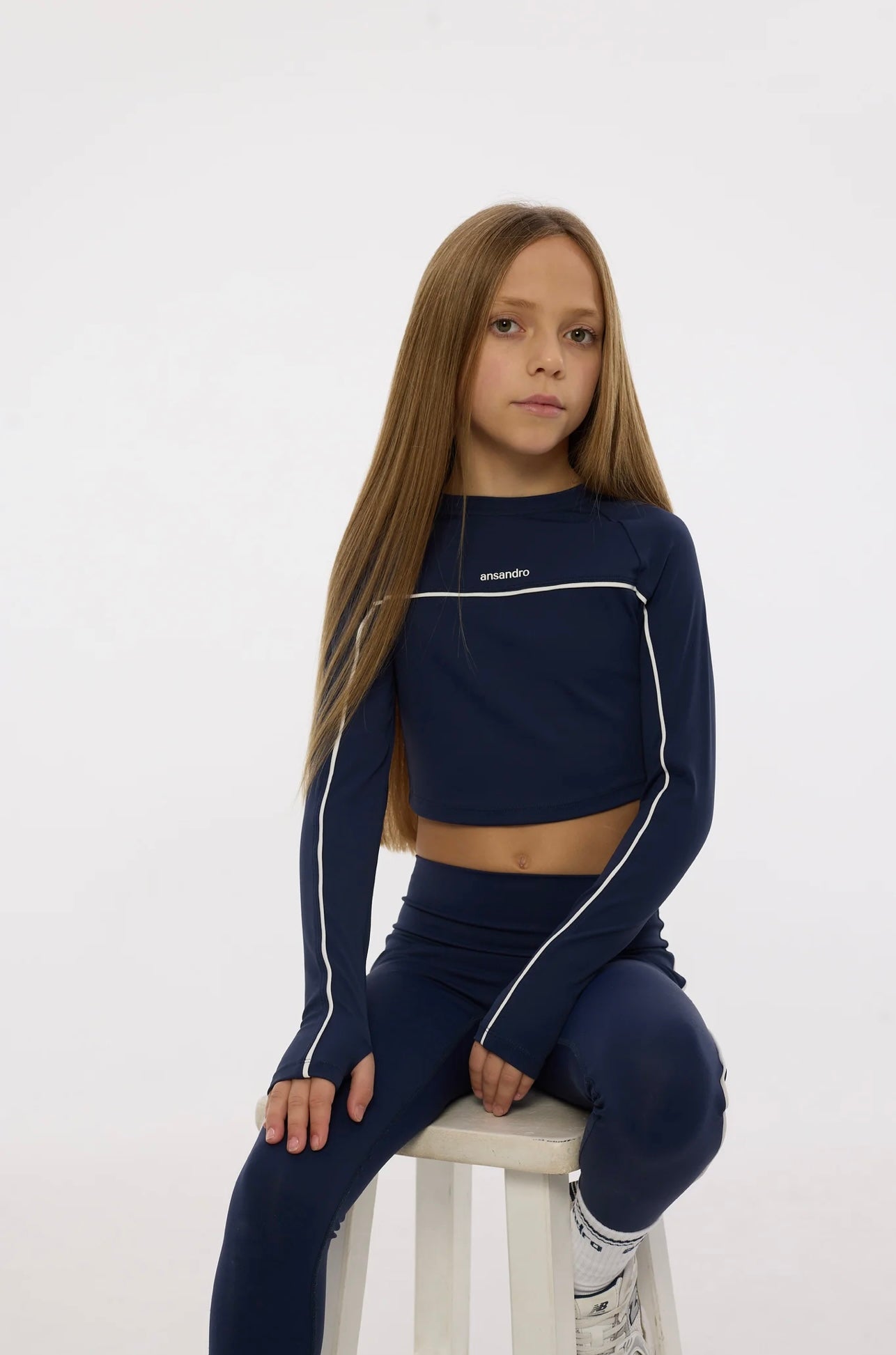 Ansandro navy smooth legging set