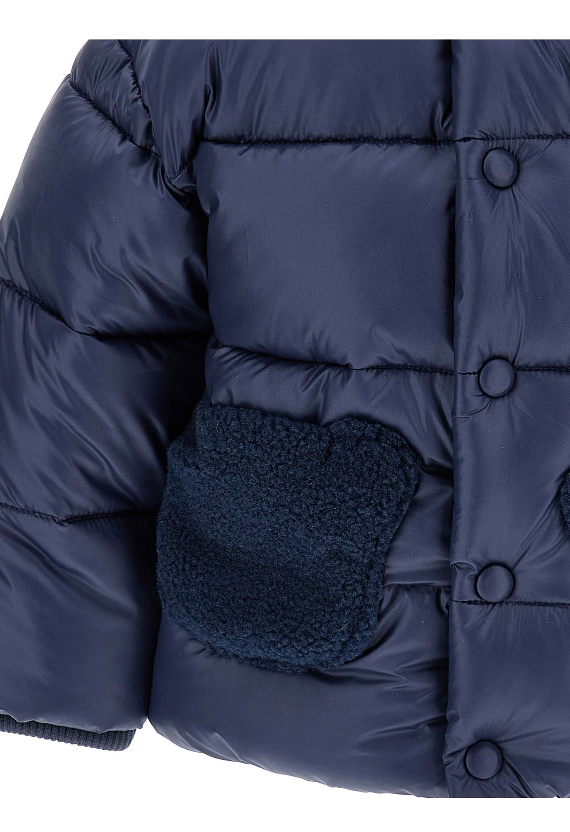 monnalisa navy Teddy pocket puffer coat