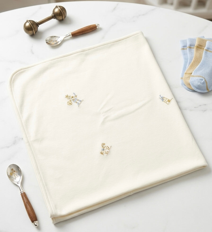 Adriana Mae Royal Mail embroidered blanket