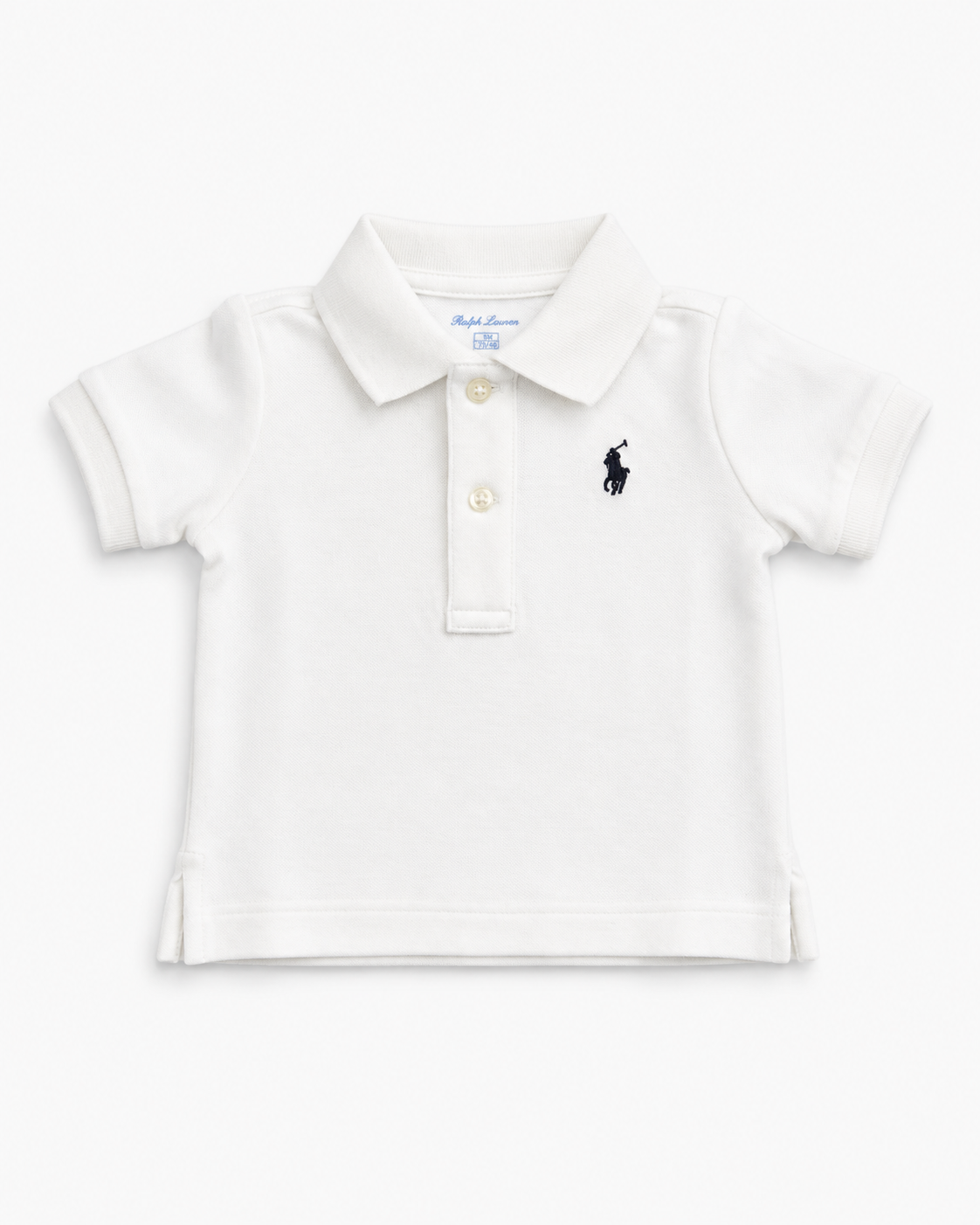 Ralph Lauren white with navy logo polo shirt