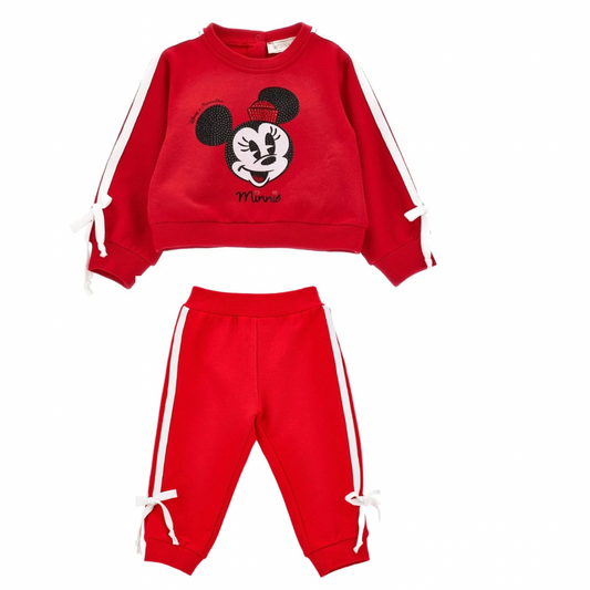 Monnalisa red Minnie Mouse tracksuit set